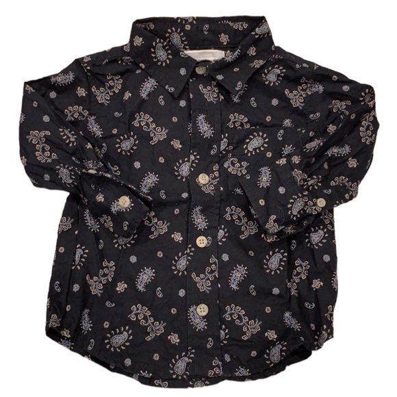 🎉HP🎉 Paisley button down shirt size 12 to 18 months - Picture 1 of 4